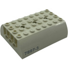 LEGO blanc Pente 6 x 8 x 2 Incurvé Double avec '7897-3' Autocollant (45411)