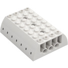 LEGO Biały Nachylenie 6 x 8 x 2 Zakrzywiony Podwójnie z Strona Markers (45411 / 103904)