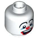 LEGO Hvit Liten Clown Hode (Forsenket solid knott) (14422 / 97083)