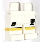 LEGO Weiß Soccer Player Beine mit Lion Crest und Gelb Band (3815 / 95036)