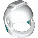 LEGO Weiß Raum Helm mit Turquoise Neck (49663)