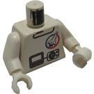 LEGO White Space Torso with Shuttle And Red Buttons (973)