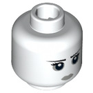 LEGO Weiß Spooky Girl Kopf, Grau Lips und Circles Around Augen (Sicherheitsbolzen) (3626 / 18192)