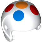 LEGO White Sports Helmet with Polka-Dots (33765 / 93560)