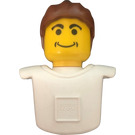 LEGO Blanco Deportes Torso con Cabeza y Pelo