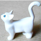 LEGO Weiß Standing Katze mit Lange Dünn Schwanz mit Blau Augen (6175 / 49072)