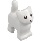 LEGO Blanco Standing Gato con Corto Cola Arriba con Negro Nariz (84786 / 100552)