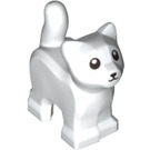 LEGO White Standing Cat with Short Tail Up with Black Nose (84786 / 100552)