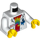 LEGO blanc Steve Minifig Torse (973 / 76382)