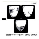 LEGO White Sticker Sheet for Set 2520 (95288)