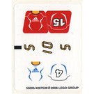 LEGO White Sticker Sheet for Set 3568 (55000)