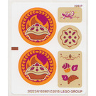 LEGO White Sticker Sheet for Set 41074 (20223)