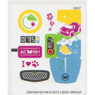 LEGO White Sticker Sheet for Set 41091 (20074 / 20076)