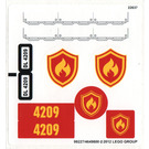 레고 White Sticker Sheet for Set 4209 (99227)