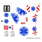 LEGO White Sticker Sheet for Set 4429 (10581)