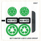 LEGO Wit Sticker Sheet for Set 4432 (98771)