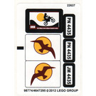 LEGO White Sticker Sheet for Set 4435 (98774)