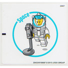 LEGO White Sticker Sheet for Set 45102 (20433)