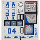 LEGO White Sticker Sheet for Set 60044 (14799)