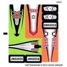 LEGO blanc Autocollant Sheet for Set 60058 (14879 / 17103 / 6065800)