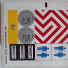 LEGO White Sticker Sheet for Set 60073 (19471 / 19472)
