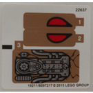 LEGO White Sticker Sheet for Set 70745 (19211 / 19552)