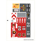 LEGO White Sticker Sheet for Set 7208 (89440)