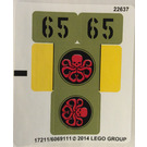 LEGO White Sticker Sheet for Set 76017 (17211 / 17755)