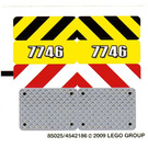 LEGO Weiß Aufkleber Sheet for Set 7746 (85025)