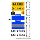LEGO White Sticker Sheet for Set 7893-1 (55075)