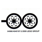 LEGO White Sticker Sheet for Set 8014 (64966)