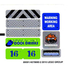 LEGO White Sticker Sheet for Set 8191 (89591)