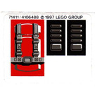 LEGO White Sticker Sheet for Set 8215 (71411)