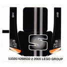 LEGO White Sticker Sheet for Set 8658 (53320)