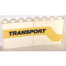 LEGO blanc Stickered Assembly of Deux Panneau (4215) avec Transport Autocollant Droite
