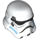 LEGO Blanco Stormtrooper Casco con Celeste oscuro Vents (18289 / 30408)