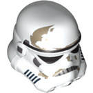 LEGO blanc Stormtrooper Casque avec Dirt Stains (30408 / 75010)