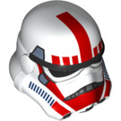 LEGO White Stormtrooper Helmet with Red (25682 / 30408)