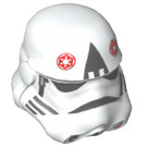 LEGO Weiß Stormtrooper Helm mit Rot und Schwarz Markierungen (30408 / 45891)