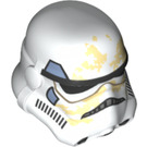 LEGO Blanco Stormtrooper Casco con Sandtrooper Amarillo Patrón (17867 / 36893)