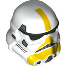 LEGO Weiß Stormtrooper Helm mit Gelb Streifen (78724)