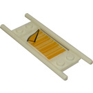 LEGO Weiß Bahre mit Orange Blanket Aufkleber ohne untere Scharniere (93140)