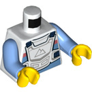 LEGO White Stuntz Driver (Mountains) Minifig Torso (76382)