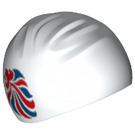 LEGO Hvit Swimming Caps med Team GB logo (12558 / 99241)