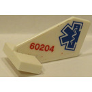LEGO White Tail 2 x 3 x 2 Fin with EMT Star and '60204' Sticker (35265)