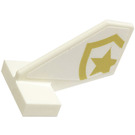 LEGO White Tail 2 x 3 x 2 Fin with Star Badge on Both Sides Sticker (35265)