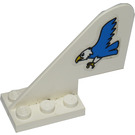 LEGO White Tail 2 x 5 x 3.667 Plane with Blue Eagle Sticker (3587)