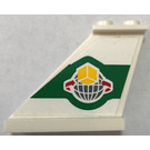 LEGO Wit Staart 4 x 1 x 3 met Doos en Arrows en Globe Links  'Politie' Rechtsaf Sticker (2340)