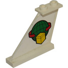 LEGO Weiß Schwanz 4 x 1 x 3 mit Cargo Logo auf Links Aufkleber (2340)