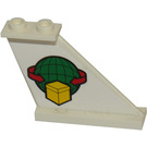 LEGO Weiß Schwanz 4 x 1 x 3 mit Cargo Logo auf Recht Aufkleber (2340)